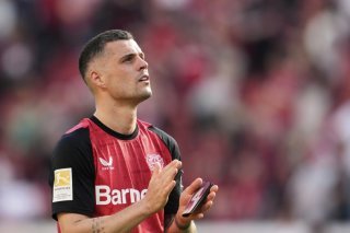 Granit Xhaka pourrait quitter Leverkusen dans les prochains jours KEYSTONE/AP/MARTIN MEISSNER